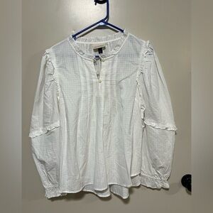 NWT Target Universal Thread white cotton boho blouse‎ top size XL